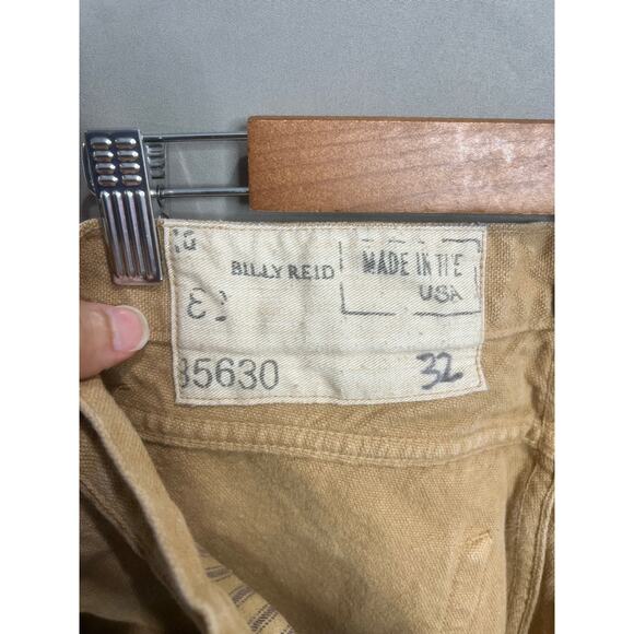 Billy Reid Khaki Pants Mens 32 Beige USA Panel Cotton Casual Work Pockets - Picture 3 of 10